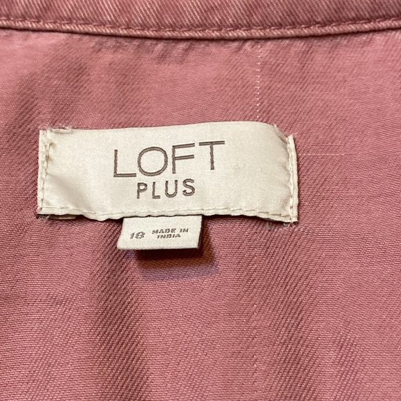 LOFT Dusty Pink 100% Lyocell Utility Jacket - Picture 3 of 8